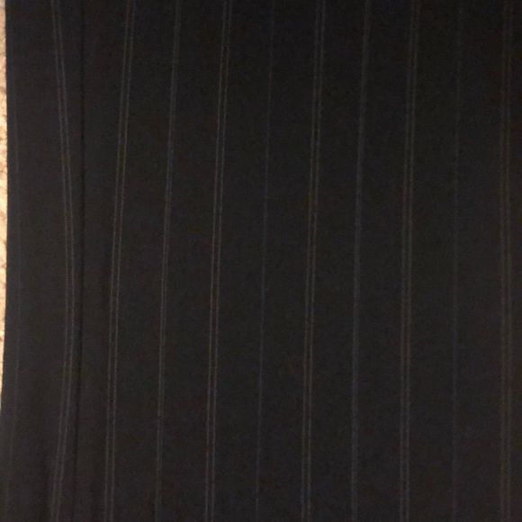 Navy pinstriped Editor Pants - Picture 2 of 3